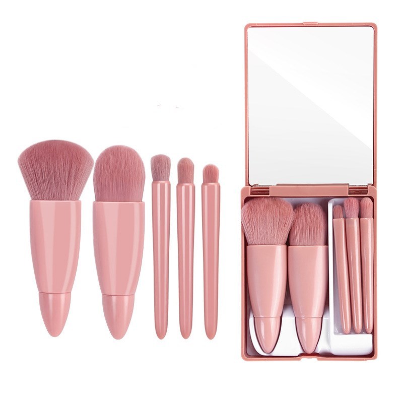 Mini Travel Makeup Brushes Tool Set Cosmetic Powder Eye Shadow Foundation Blush Blending Make Up Brush
