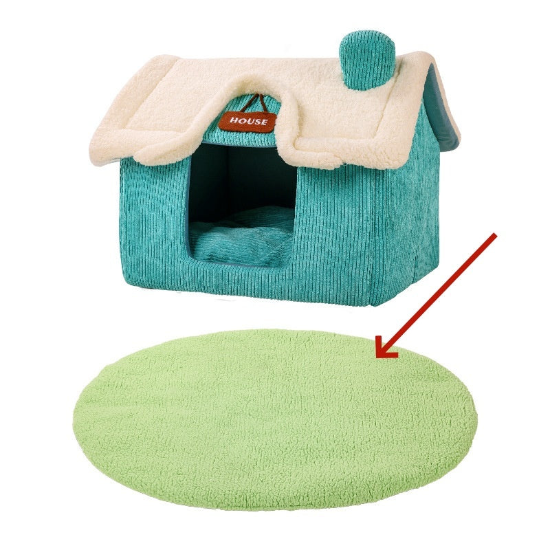 DogHouse Cartoon Plush, Warm Pet Bed