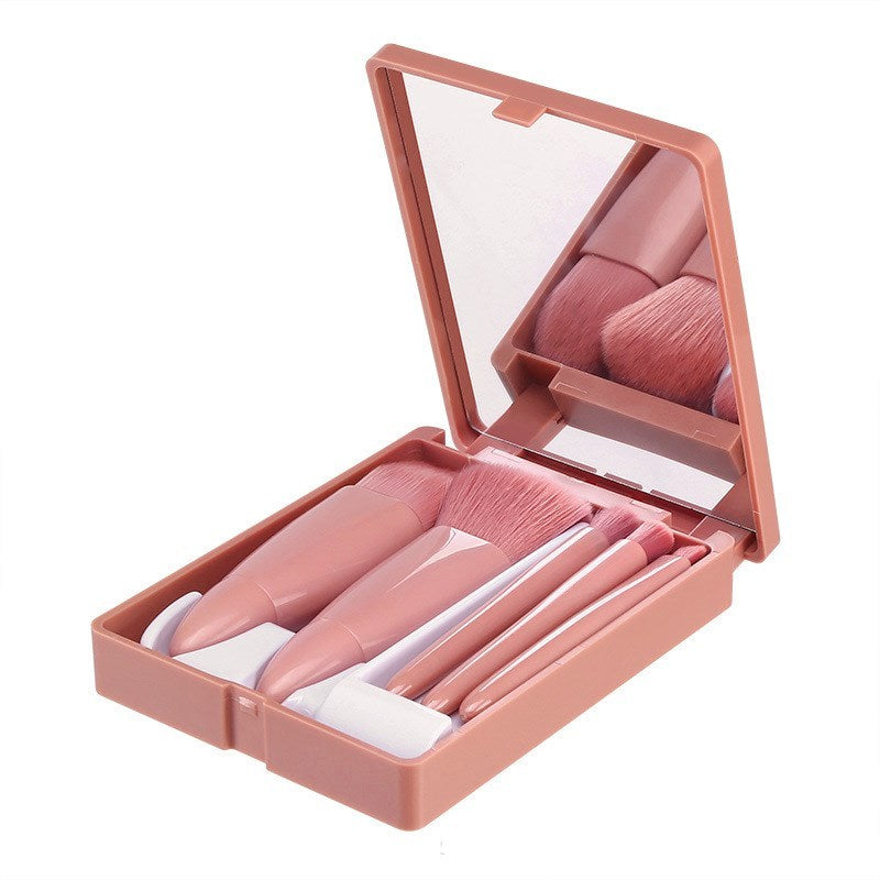 Mini Travel Makeup Brushes Tool Set Cosmetic Powder Eye Shadow Foundation Blush Blending Make Up Brush