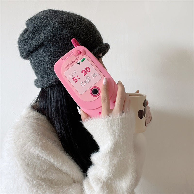 Flip Phone Shape Mirror Phone Case
