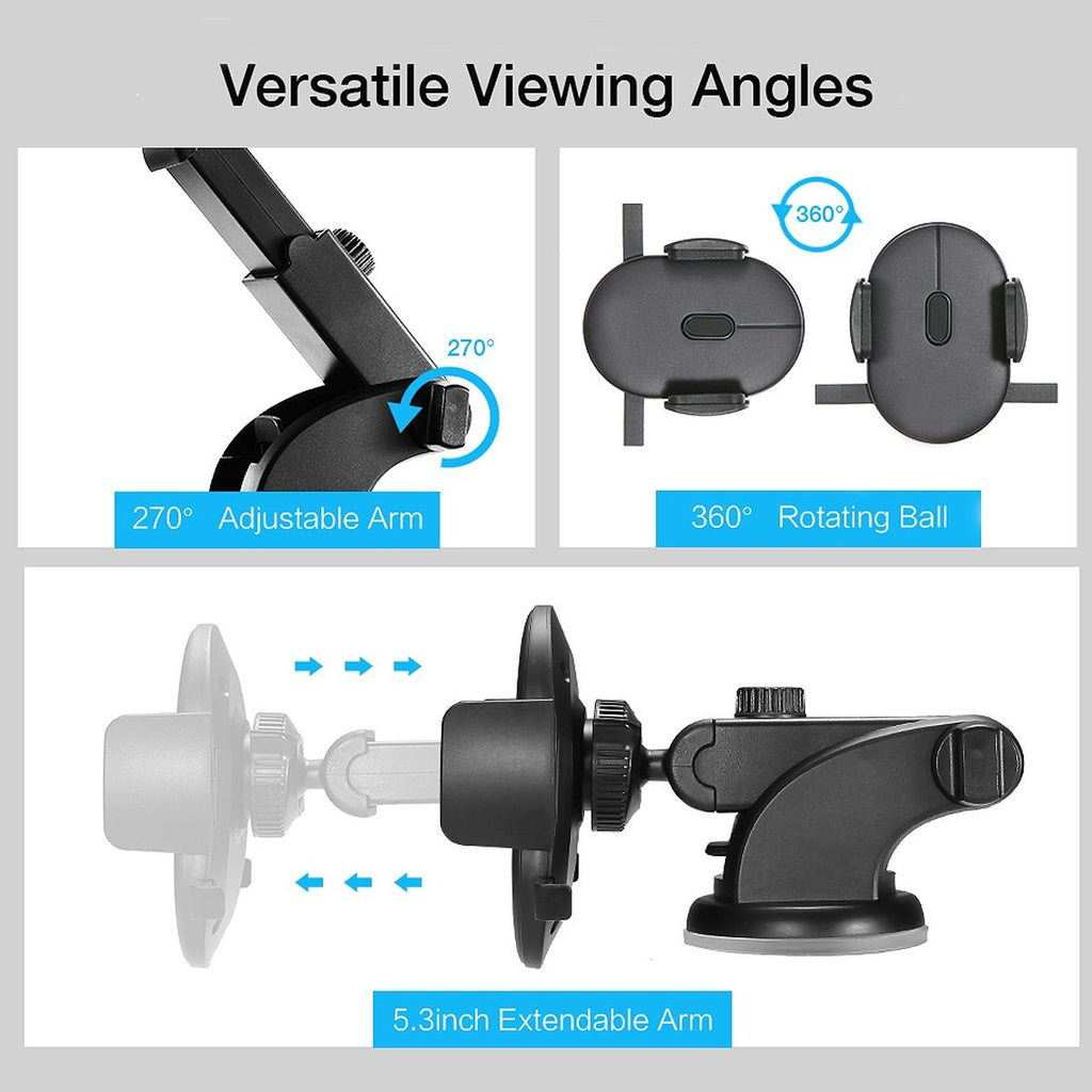 Car Phone Holder Long Rod Car Dashboard Suction Cup Type