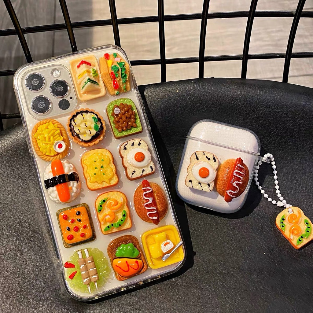 Three-dimensional Snack Sushi Creative Transparent Epoxy Phone Case