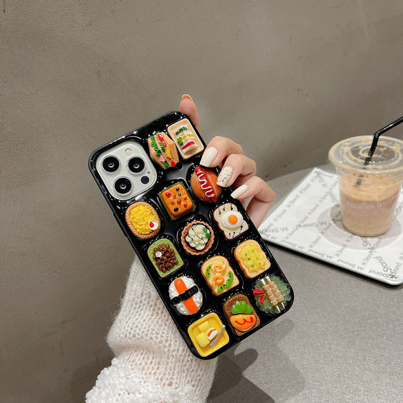 Three-dimensional Snack Sushi Creative Transparent Epoxy Phone Case