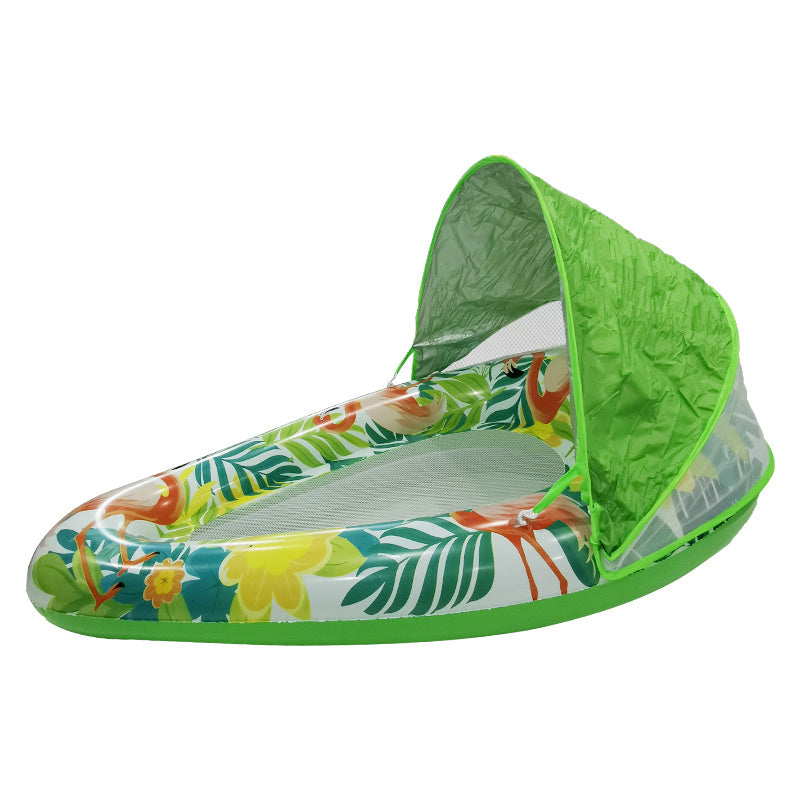 Large Swimming Pool Float With Cup Holder And Sunshade, Essential For Pool Parties And Beaches, Comes With A Manual Air Pump