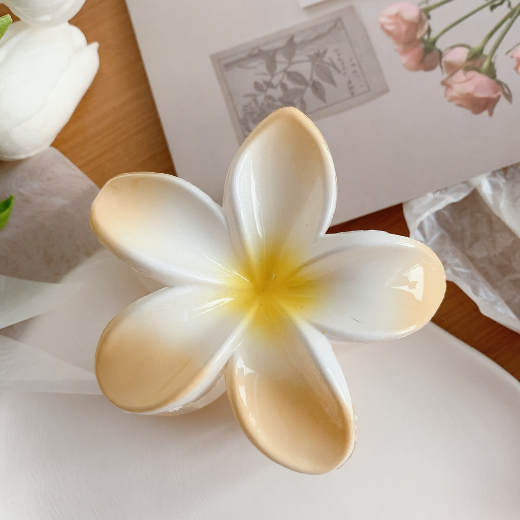 Plumeria Hair Clips Flower Hair Clip Trendy Hair Claw Clip Popular Hair Catch Korean Hair Accessories For Women