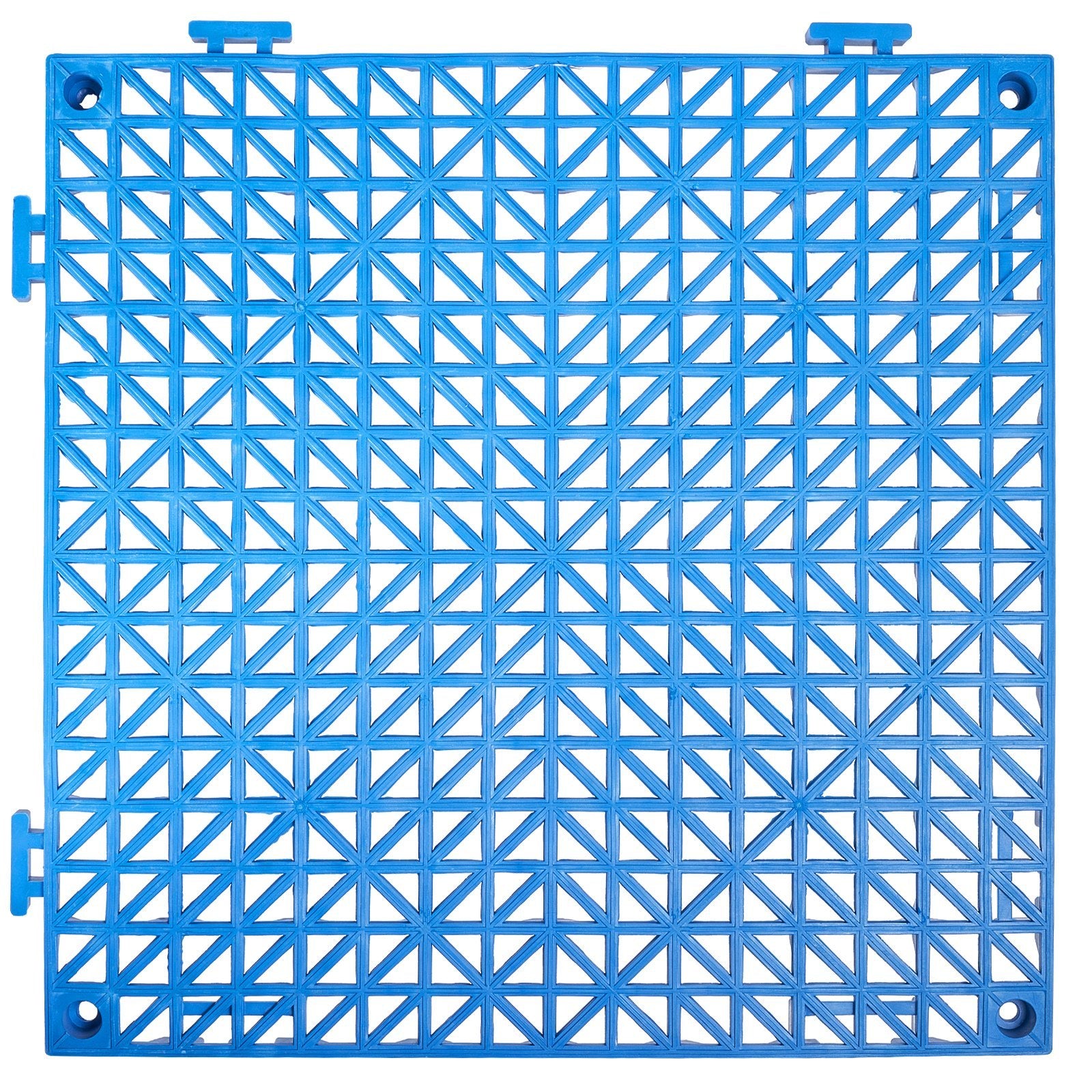 VEVOR Interlocking Tile 50PCS Blue, Drainage Tiles  Splicing, PVC Interlocking Drainage Floor Tiles, Non-Slip Drainage Holes For Restroom, Bathroom, Kitchen, Pool, Wet Areas