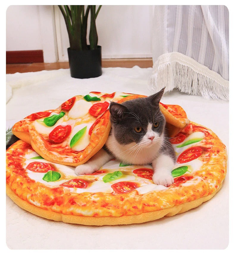 Pizza Cat ,Dog Bed Funny Mat and Blanket Cute Cozy Cat Mat Sleeping Beds Warm Durable Pet Dog Cushion Dog & Cat Supplies