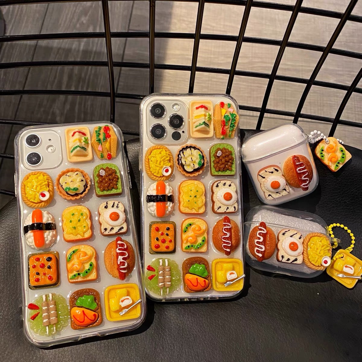 Three-dimensional Snack Sushi Creative Transparent Epoxy Phone Case