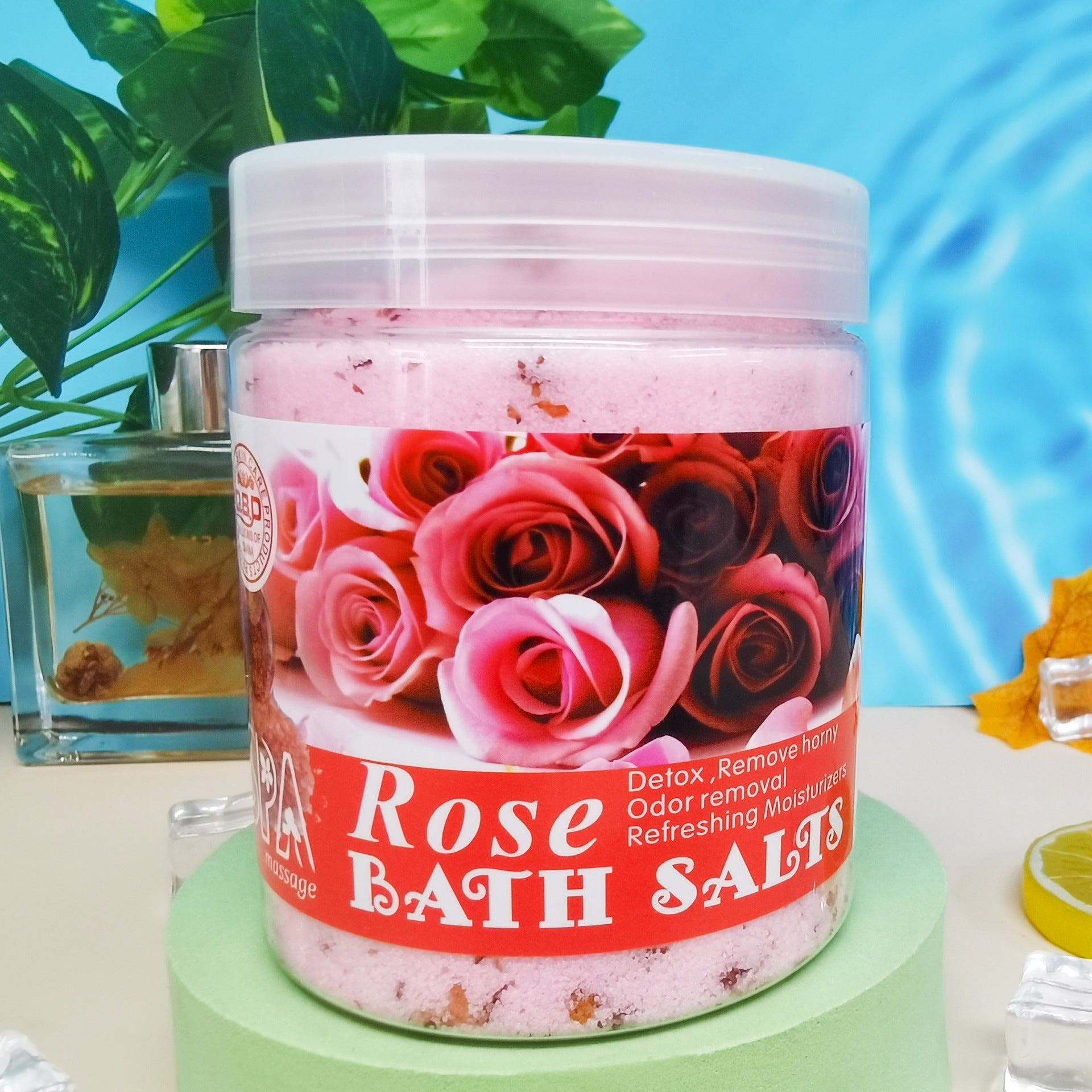 Rose Milk Petals Bath Salts Cleansing Exfoliating