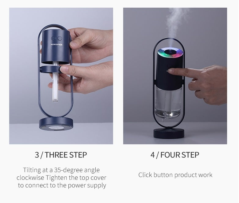 Air Humidifier USB powered,For Home With Projection Night Lights Ultrasonic Car Mist Maker Mini Office Air Purifier