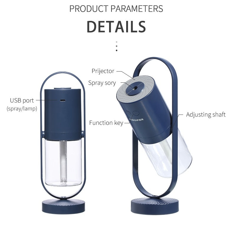 Air Humidifier USB powered,For Home With Projection Night Lights Ultrasonic Car Mist Maker Mini Office Air Purifier