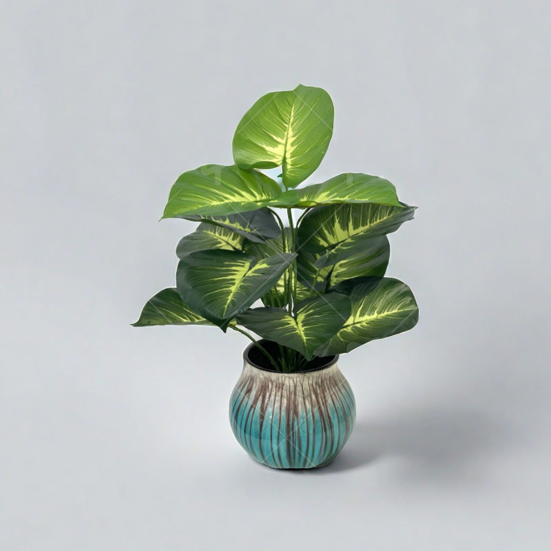 Faux Green Plant 12-24 Head Beam Round Back Of Turtle Wall Decoration Garden