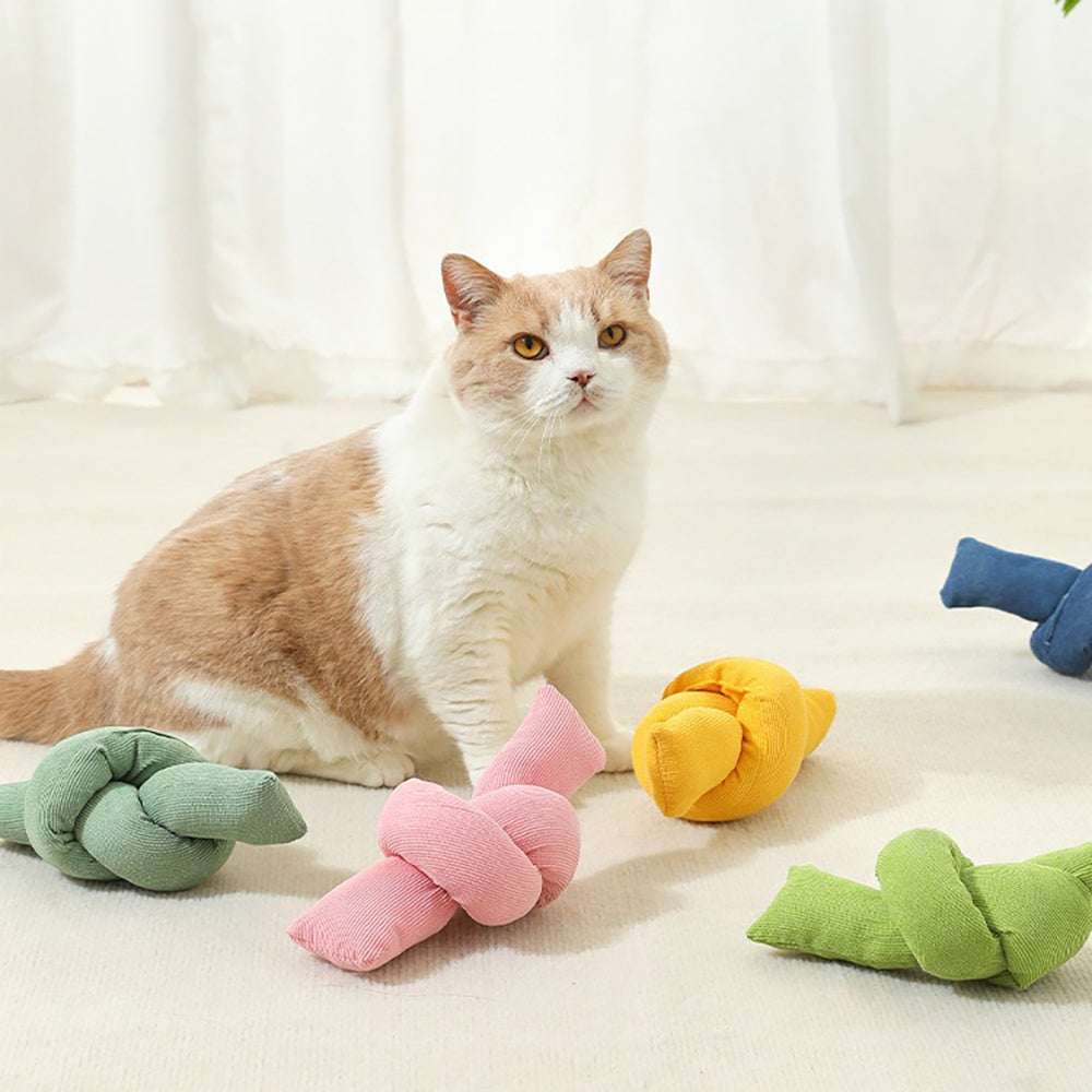 Dog Rope Toys Knots Chew Rope Toy ,Cat Pull Rope Natural Cotton Rope Dog Toys - Premium White Knot Dog Rope Toy - Interactive Dog Tug Toy