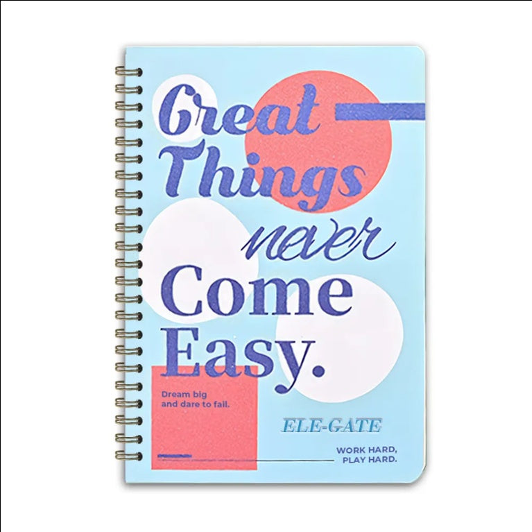 Lined Spiral Notebook With Glitter Cover Flirty