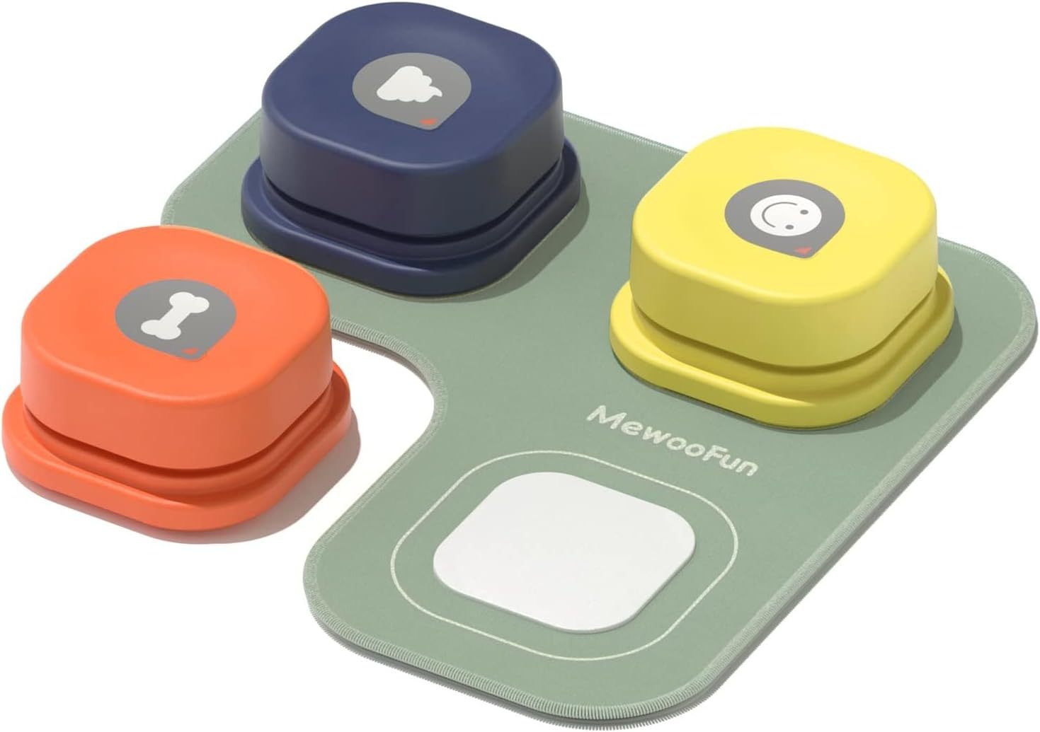 Dog Talking Buttons Set - 3 Recordable Communication Buttons With