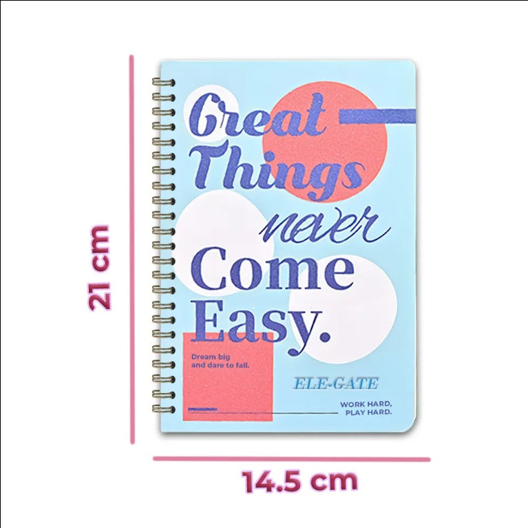 Lined Spiral Notebook With Glitter Cover Flirty
