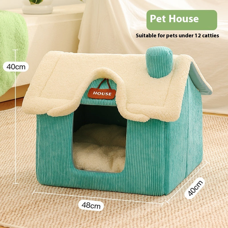 DogHouse Cartoon Plush, Warm Pet Bed
