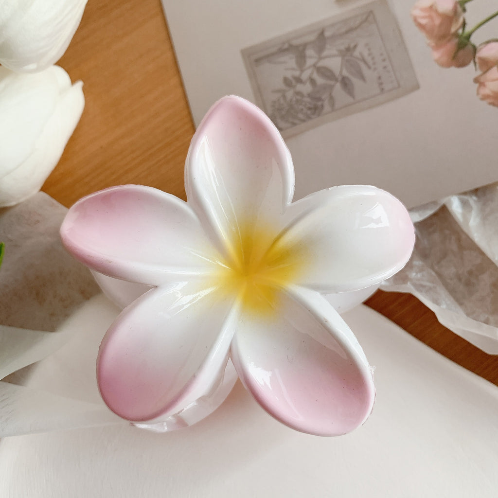 Plumeria Hair Clips Flower Hair Clip Trendy Hair Claw Clip Popular Hair Catch Korean Hair Accessories For Women